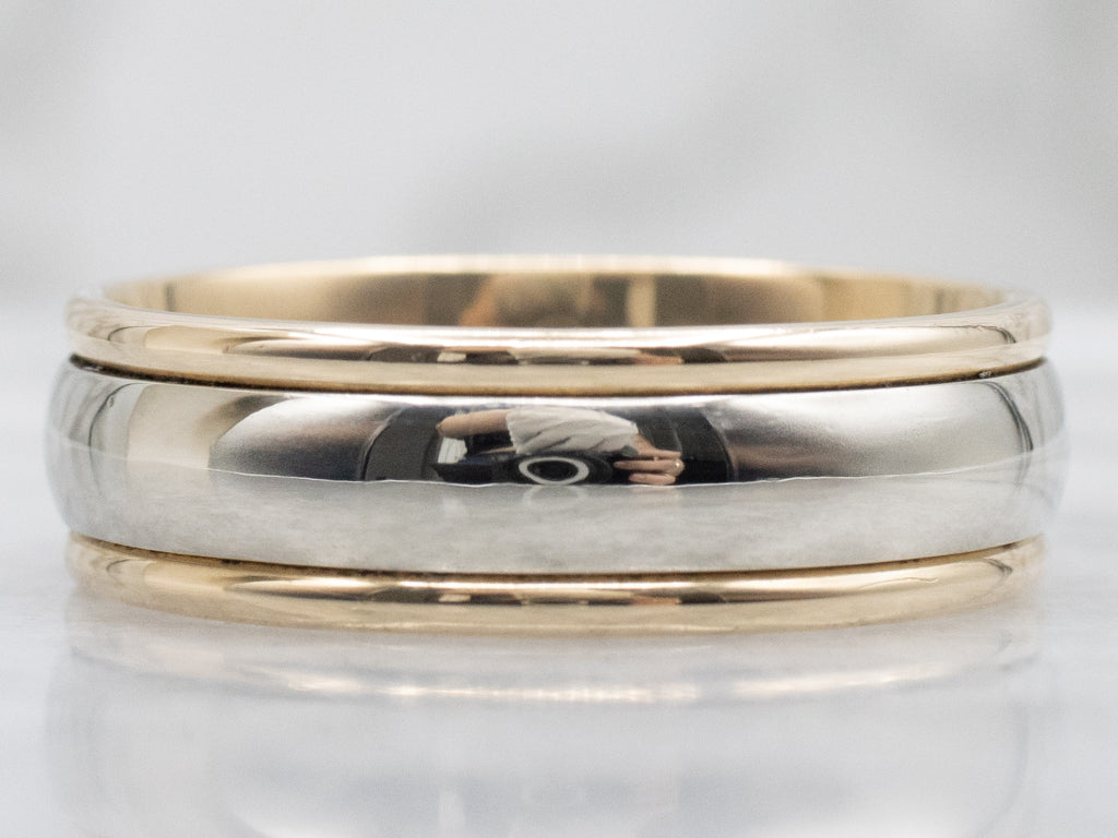 Men's Two-Tone Gold Wedding Band