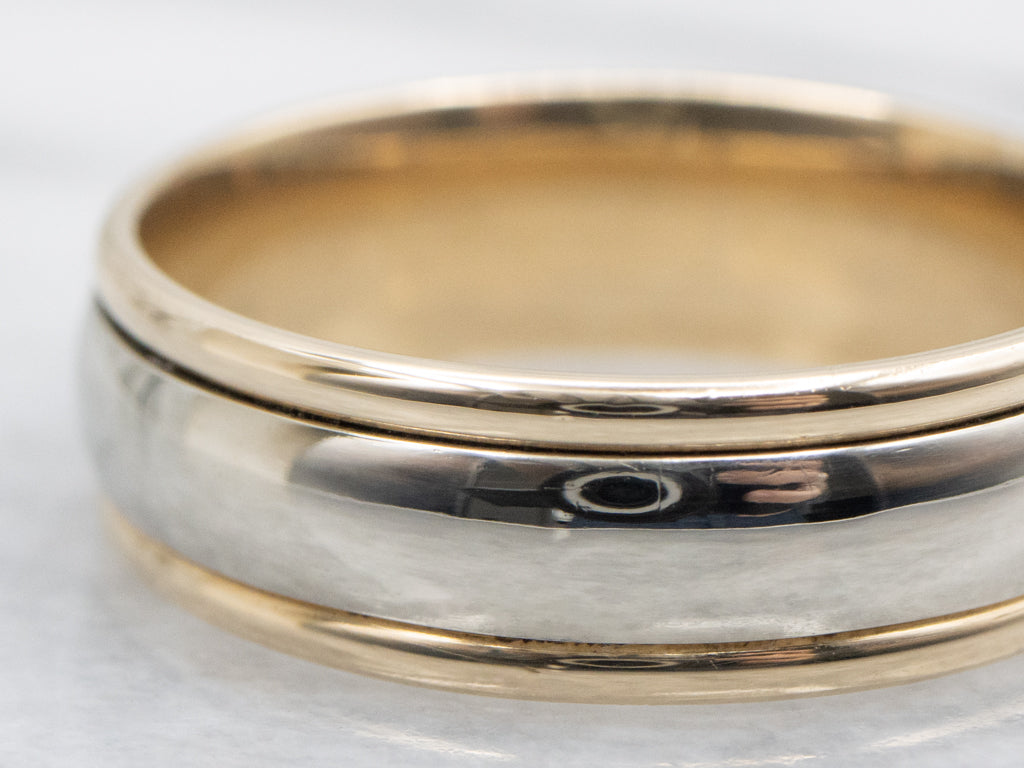 Men's Two-Tone Gold Wedding Band