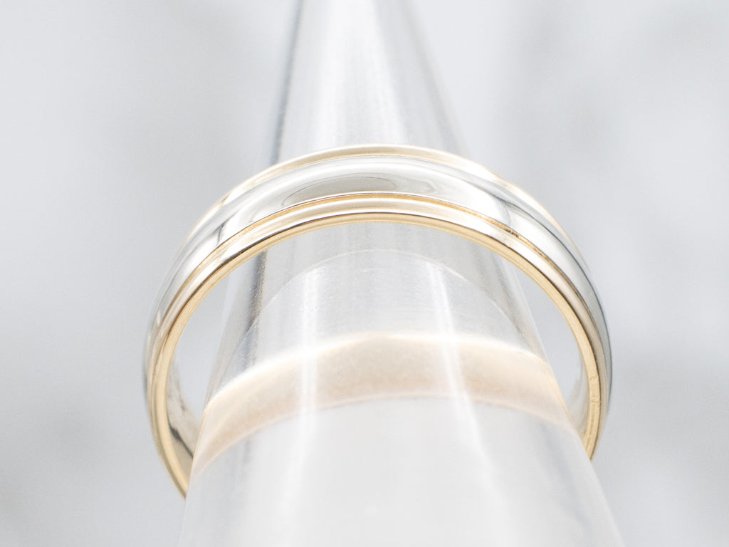 Men's Two-Tone Gold Wedding Band