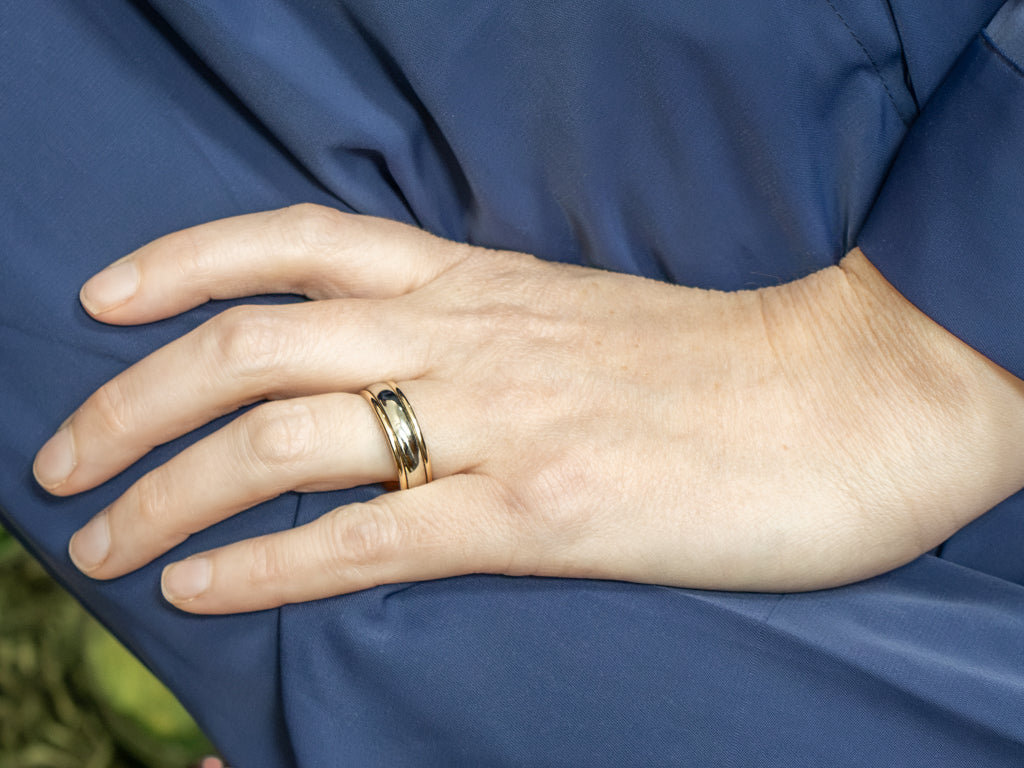 Men's Two-Tone Gold Wedding Band