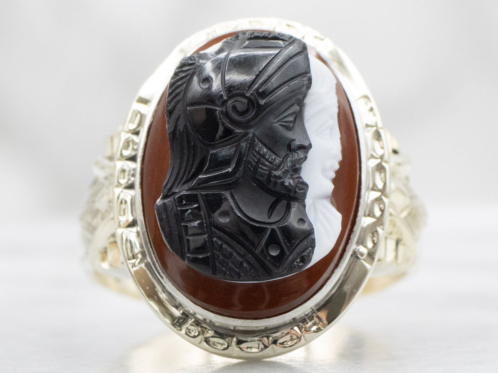 Vintage Sardonyx Cameo Men's Ring