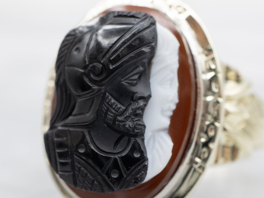 Vintage Sardonyx Cameo Men's Ring