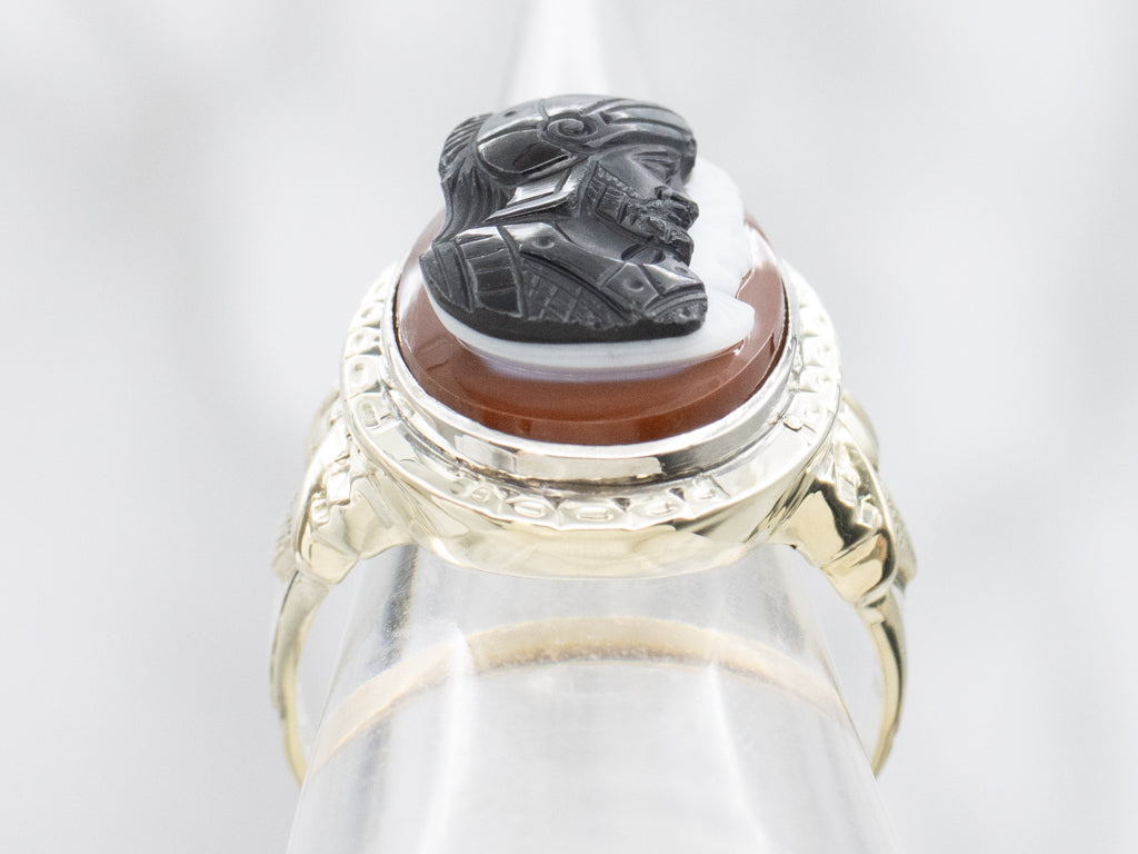 Vintage Sardonyx Cameo Men's Ring