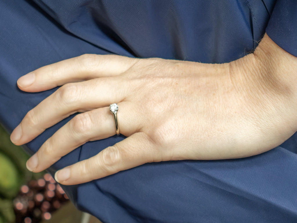 Vintage GIA Certified Diamond Solitaire Engagement Ring