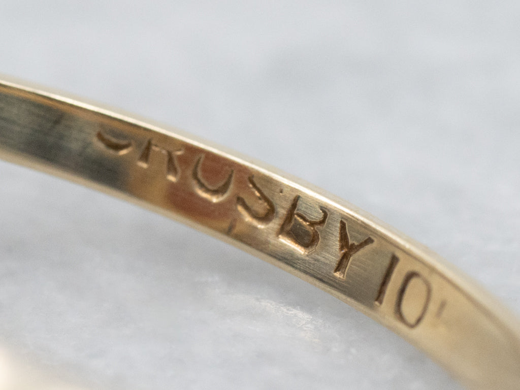 Mid-Century Yellow Gold Cameo Ring