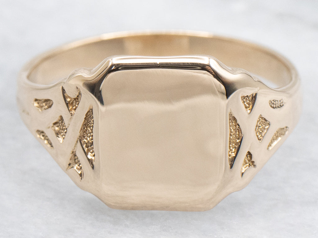 Antique Ostby and Barton Gold Signet Ring