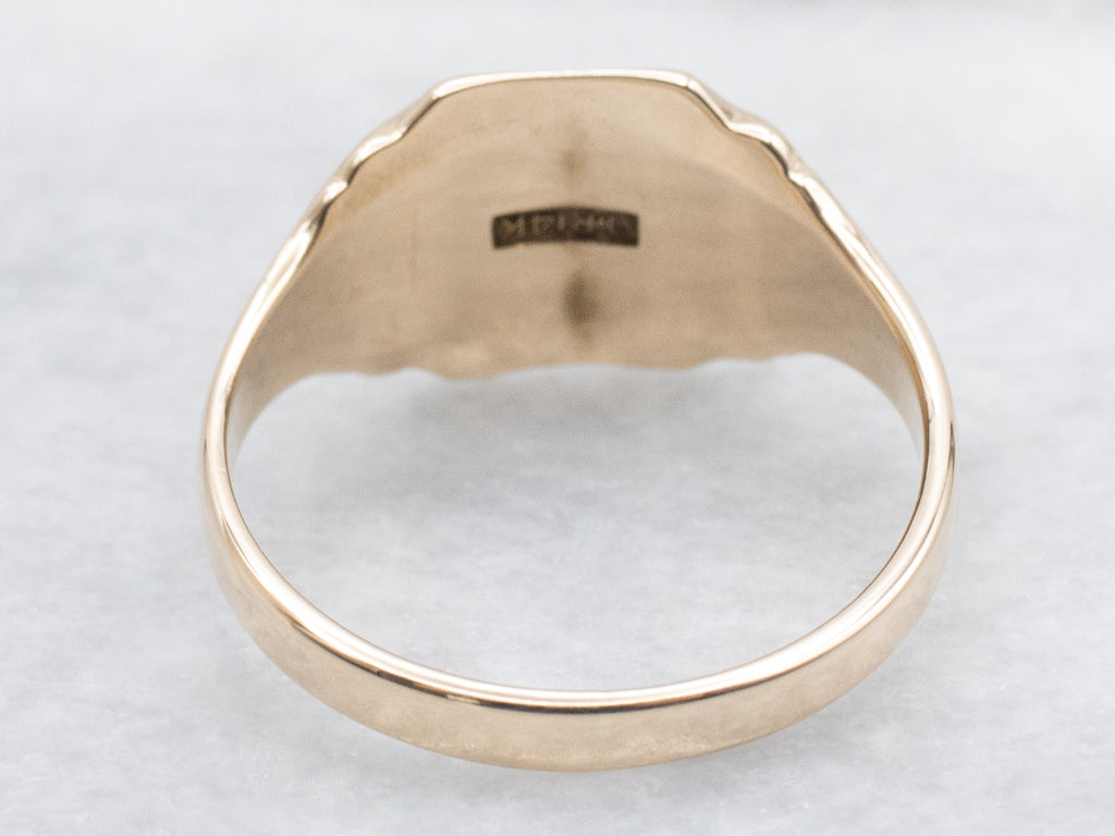 Antique Ostby and Barton Gold Signet Ring