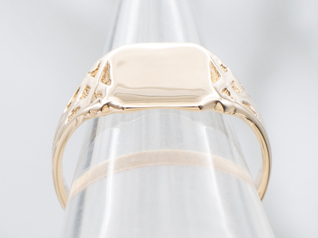 Antique Ostby and Barton Gold Signet Ring