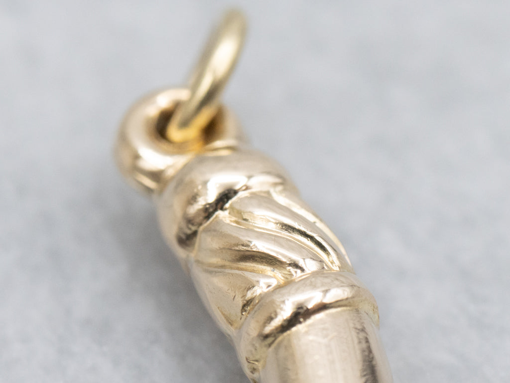 Yellow Gold Horn Charm Pendant