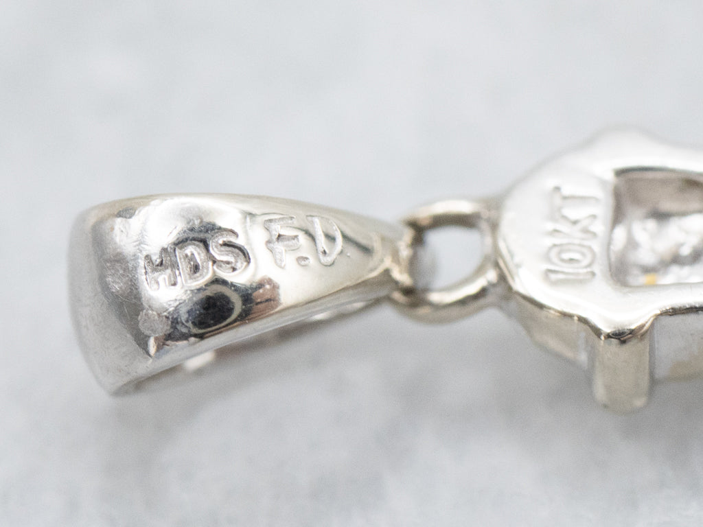 White Gold Diamond Cross Pendant