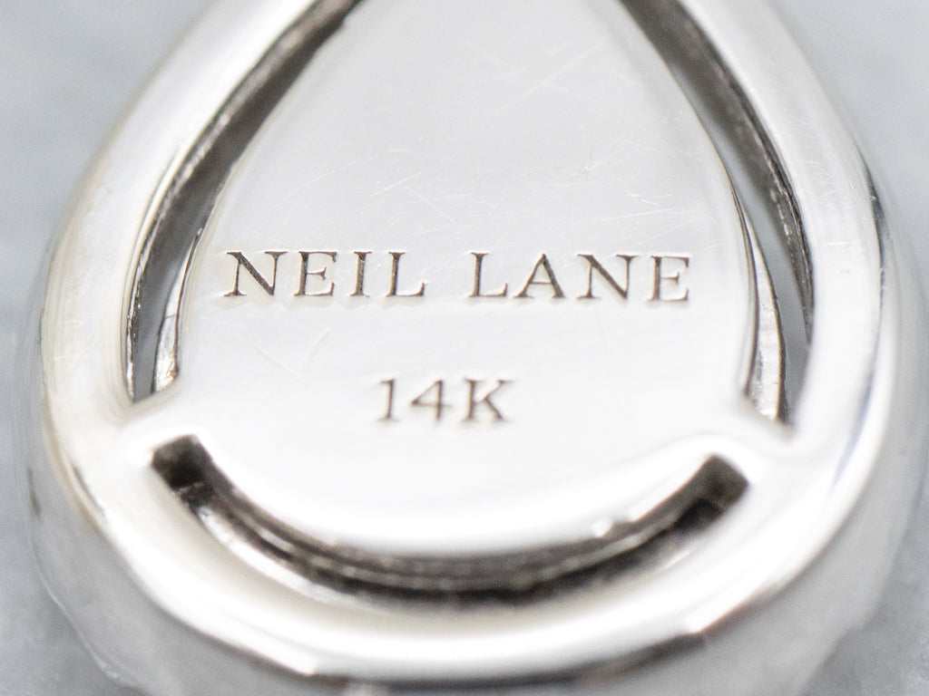 Modern Mix-Cut Diamond White Gold Pendant