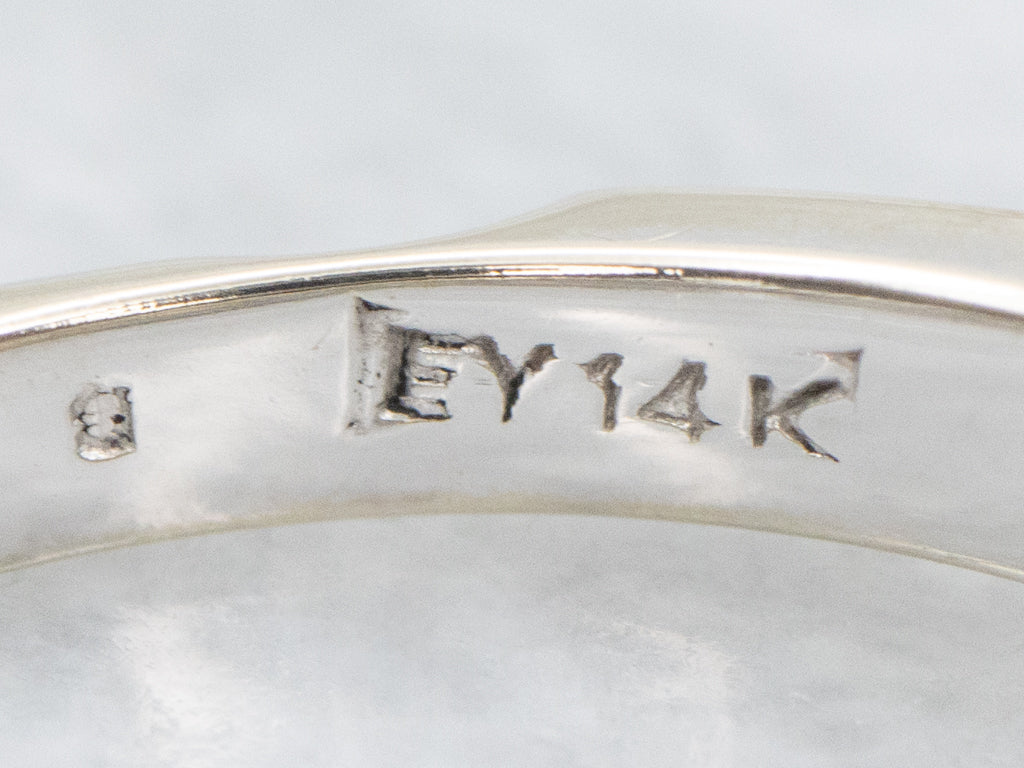 Vintage Mix-Cut Diamond White Gold Band