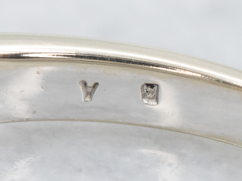 Vintage Mix-Cut Diamond White Gold Band