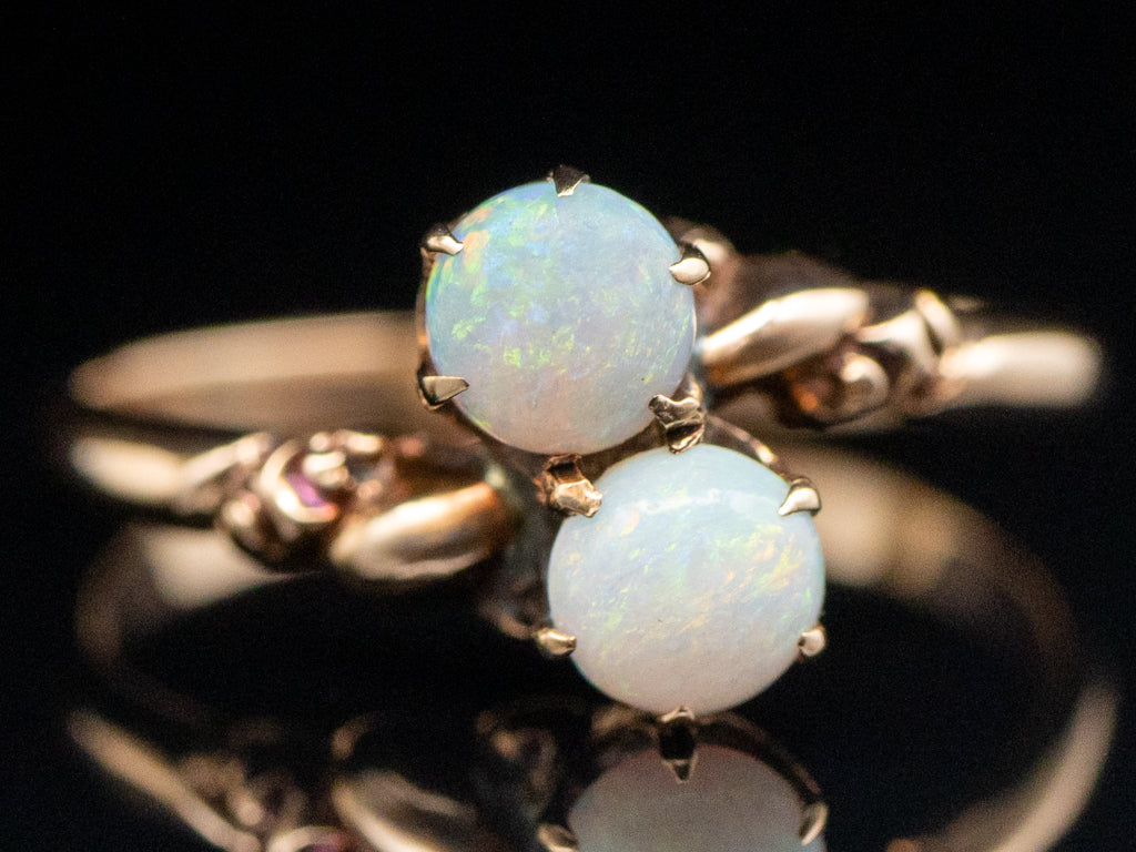 Victorian-Era Double Opal Bypass Ring