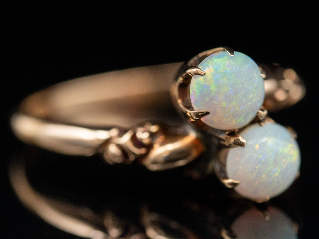 Victorian-Era Double Opal Bypass Ring