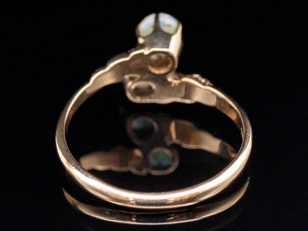 Victorian-Era Double Opal Bypass Ring