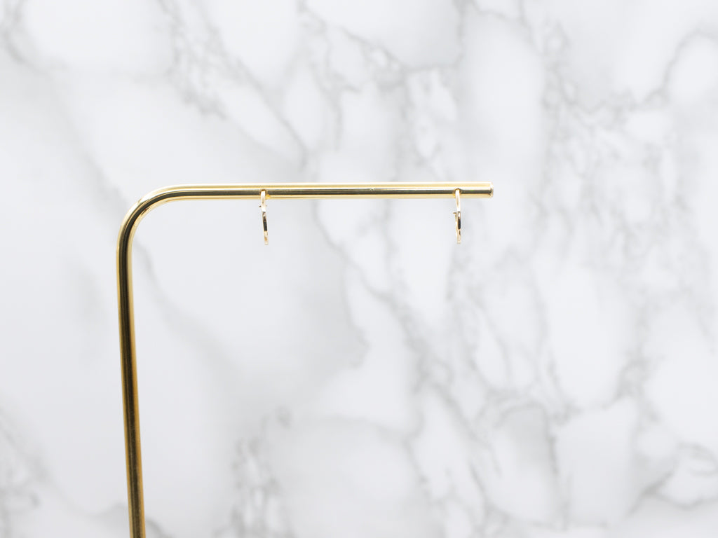 Yellow Gold Post-Back Hoop Earrings