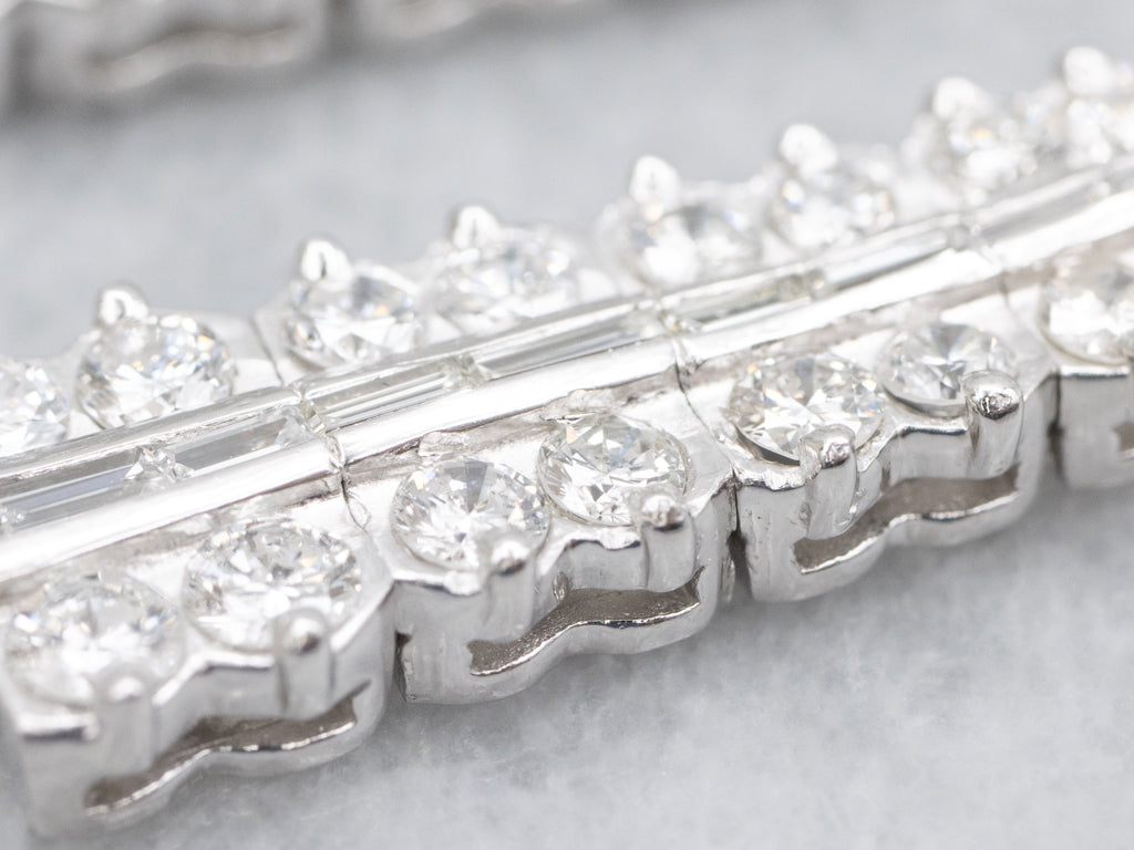Mix-Cut White Gold Diamond Mix-Era Drop Earrings