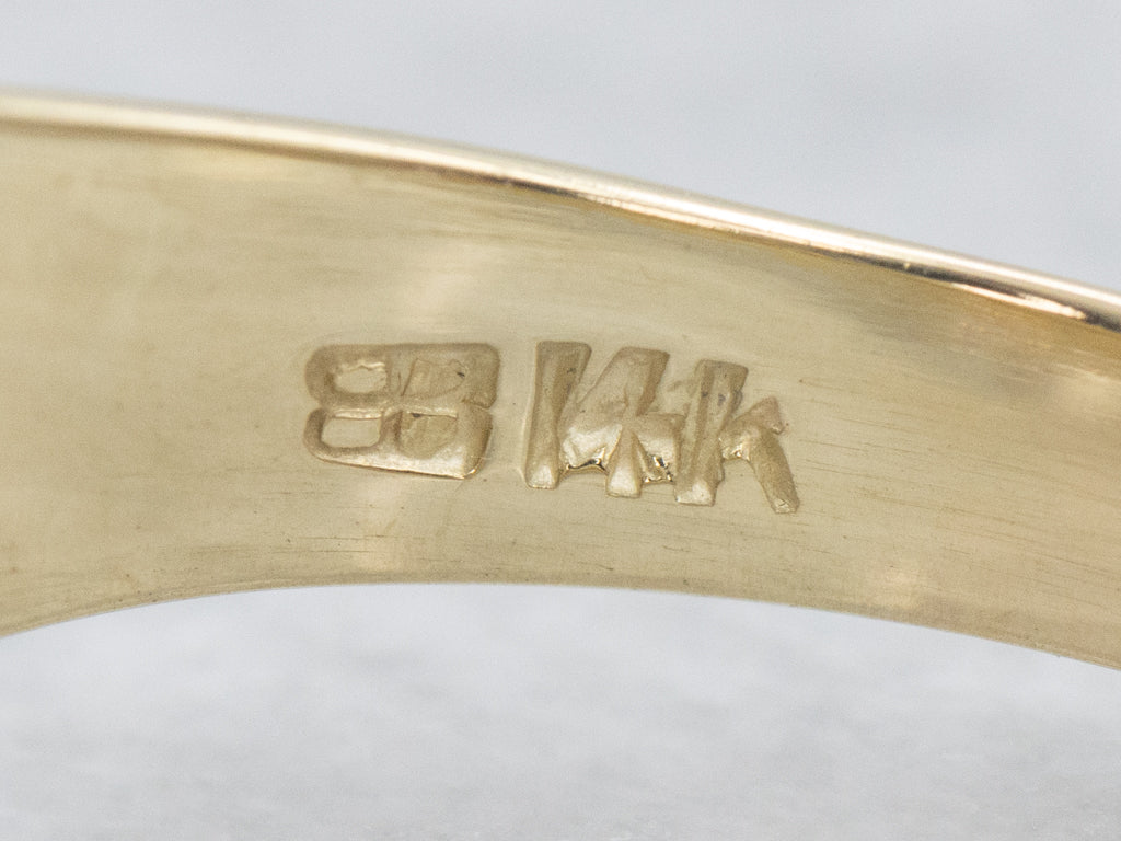Men's 1940s European Cut Diamond Solitaire Ring