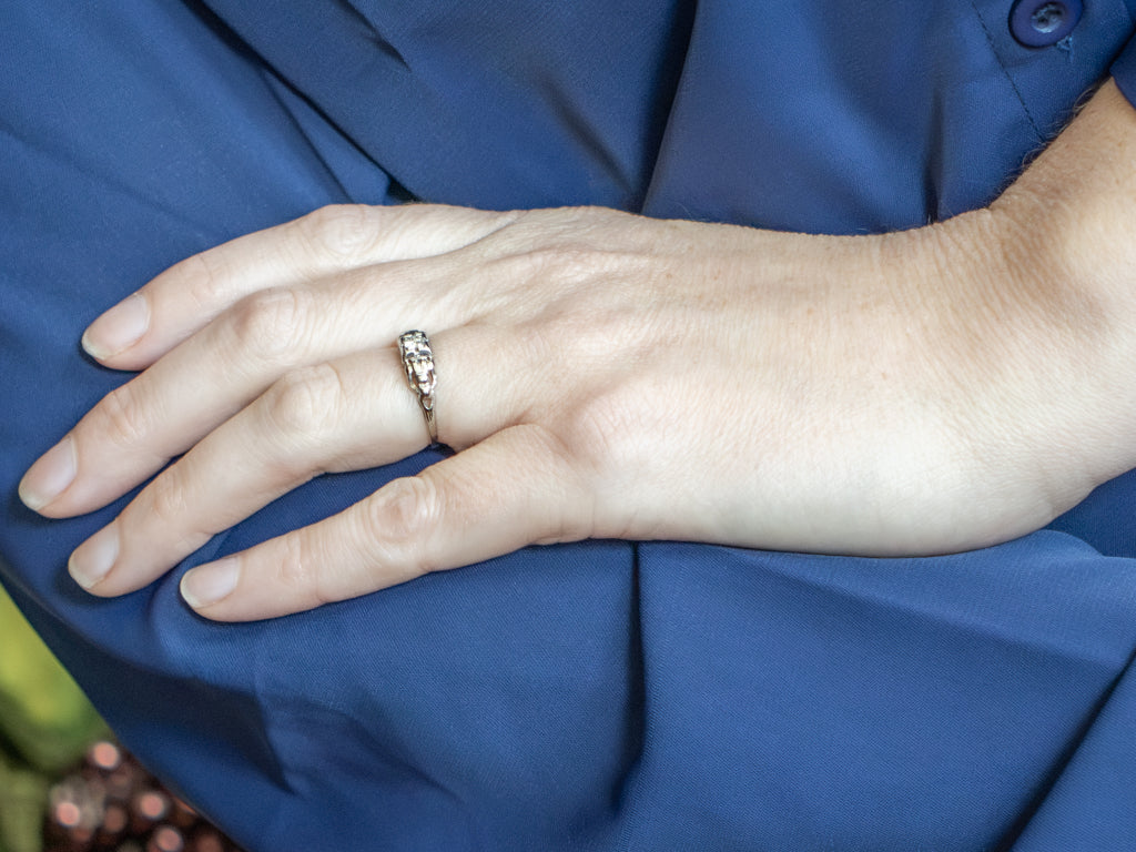 Men's 1940s European Cut Diamond Solitaire Ring