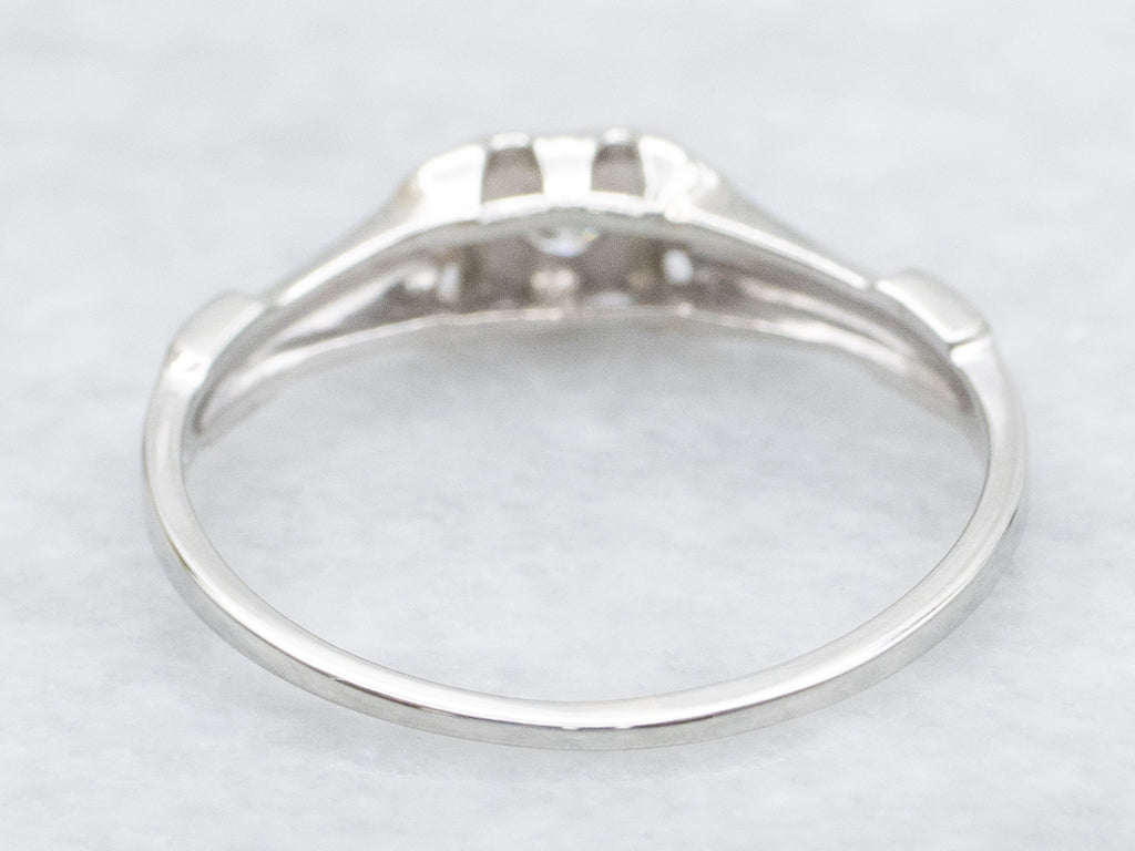 European Cut Diamond Early Retro Era Solitaire Engagement Ring