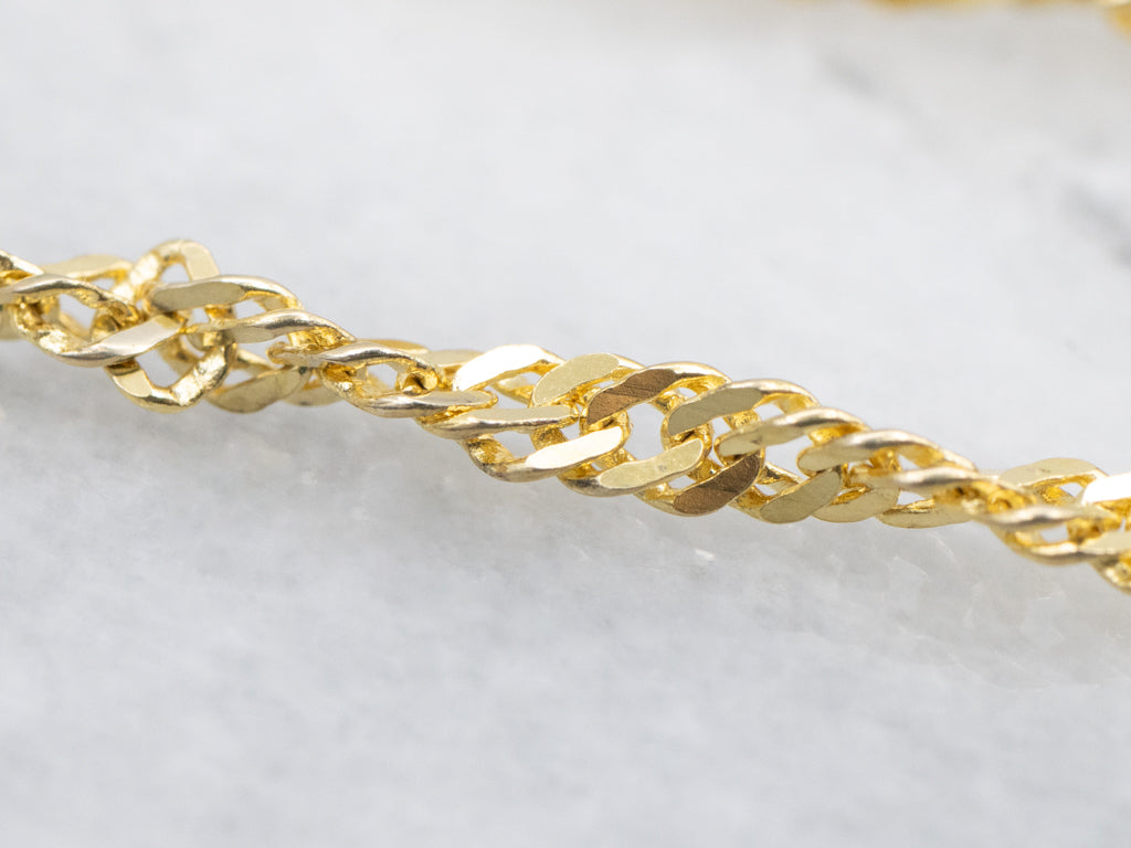 Yellow Gold Singapore Chain with Lobster Clasp