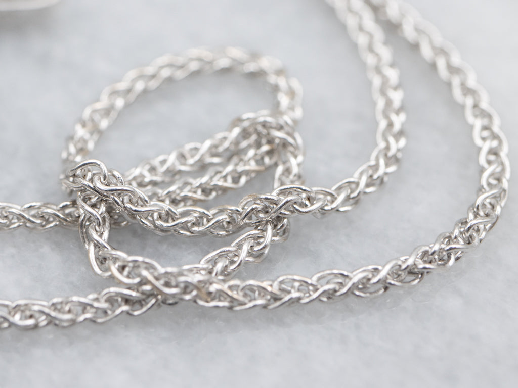 Italian White Gold Wheat Chain with Lobster Clasp