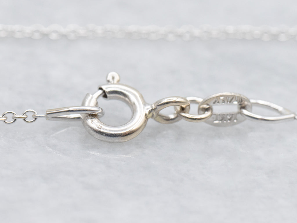 Italian White Gold Rolo Chain with Spring Ring Clasp