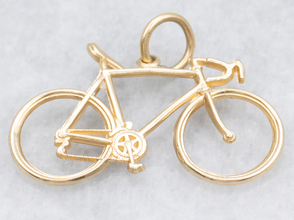 Vintage Yellow Gold Bicycle Charm