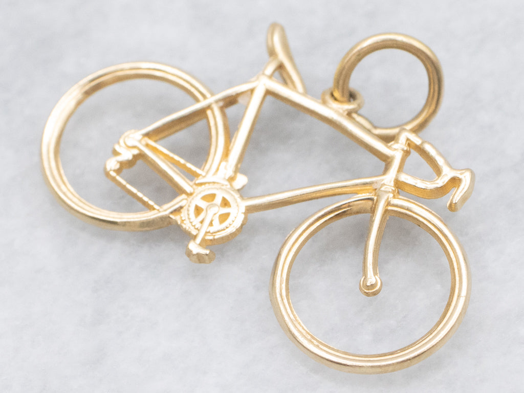 Vintage Yellow Gold Bicycle Charm