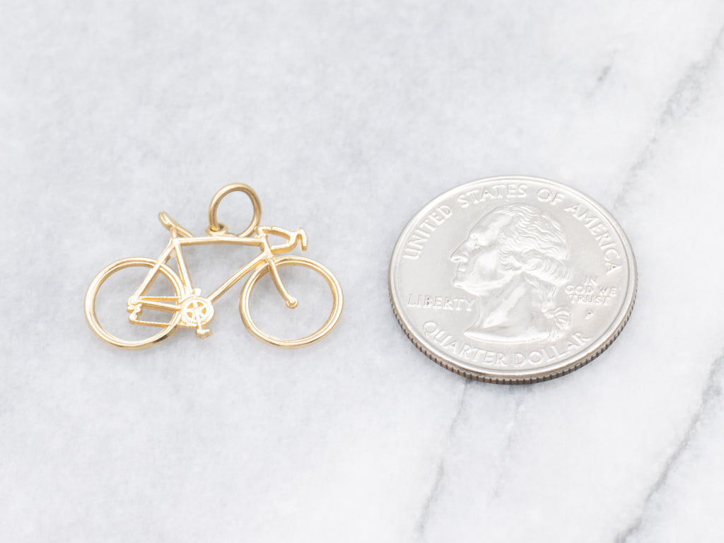 Vintage Yellow Gold Bicycle Charm