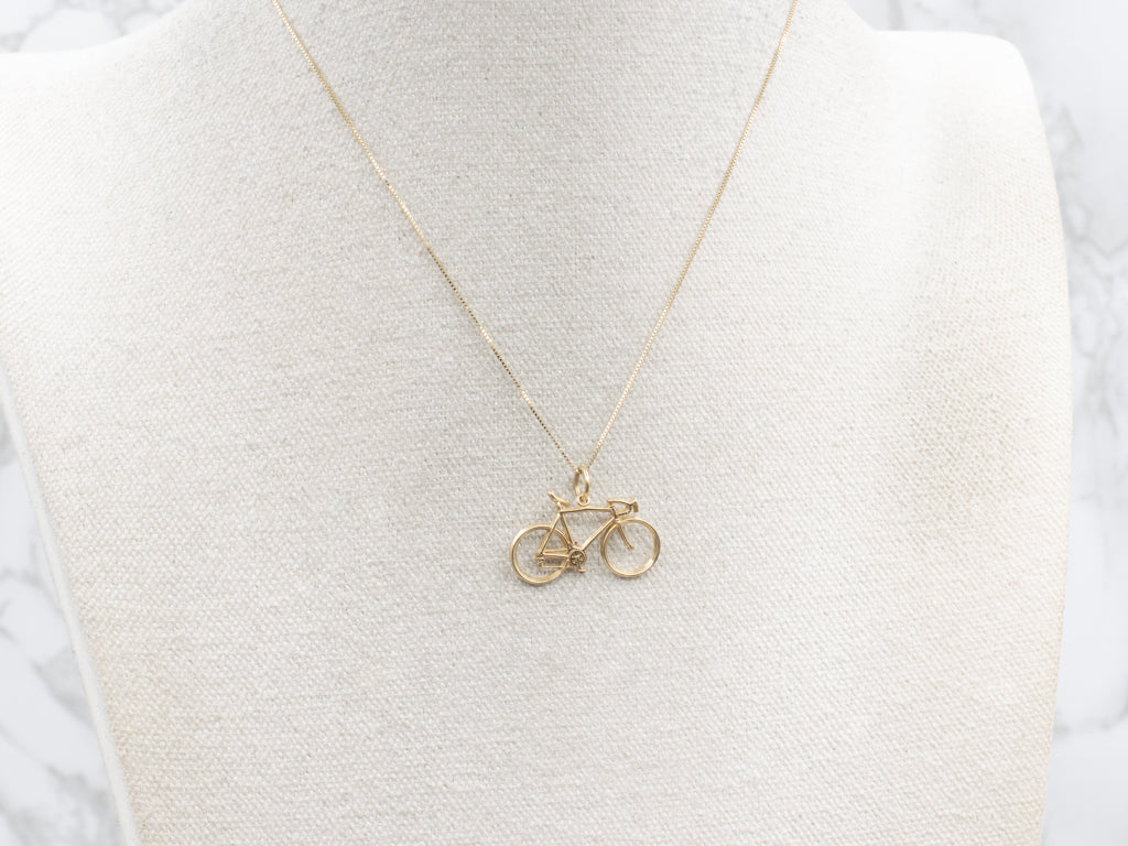 Vintage Yellow Gold Bicycle Charm