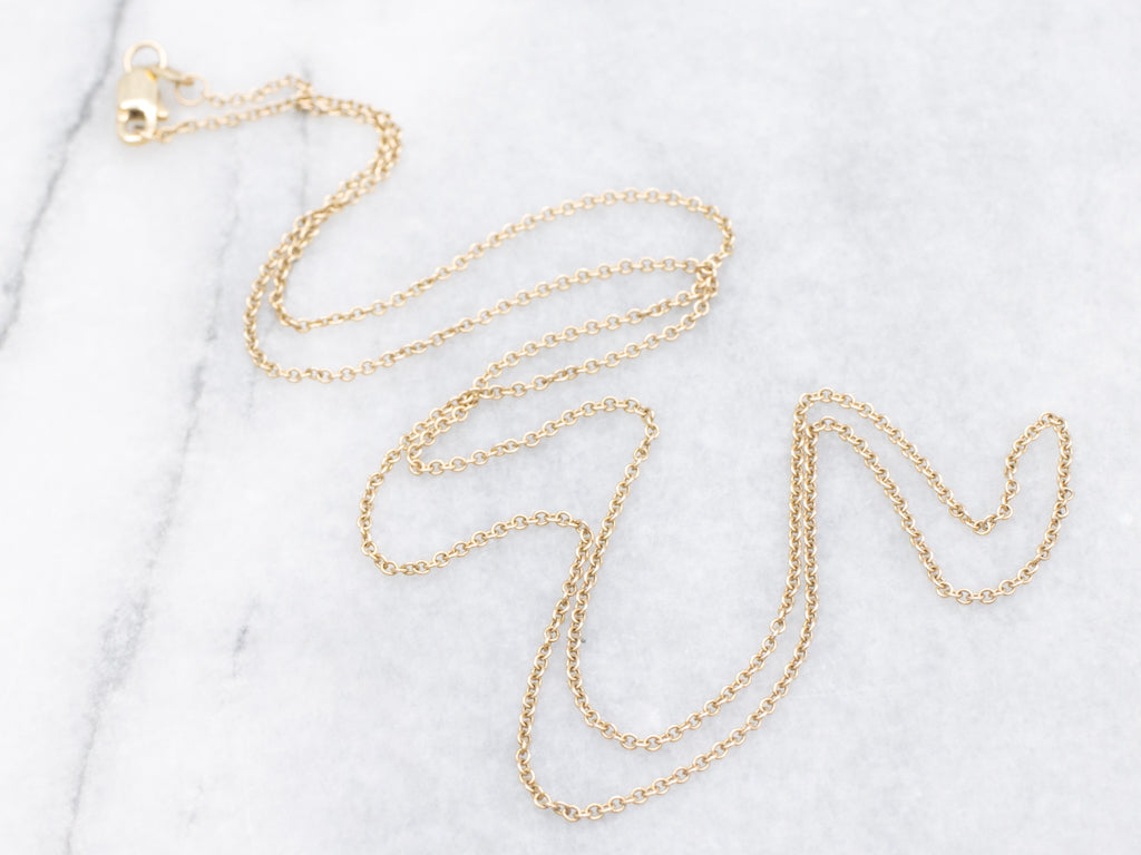 Yellow Gold Rolo Chain with Lobster Clasp