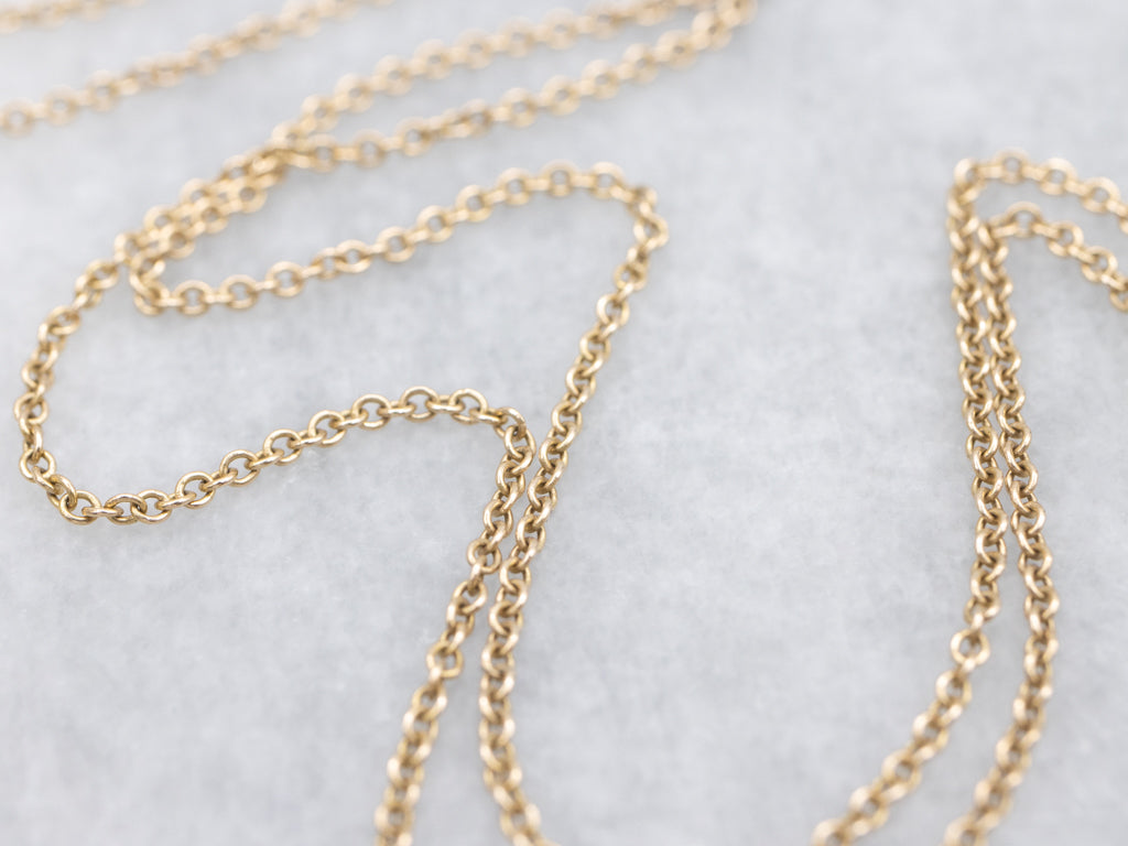Yellow Gold Rolo Chain with Lobster Clasp