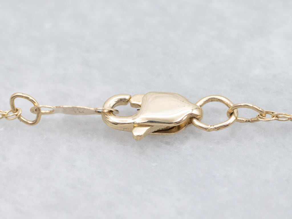 Delicate Yellow Gold Rope Chain with Lobster Clasp