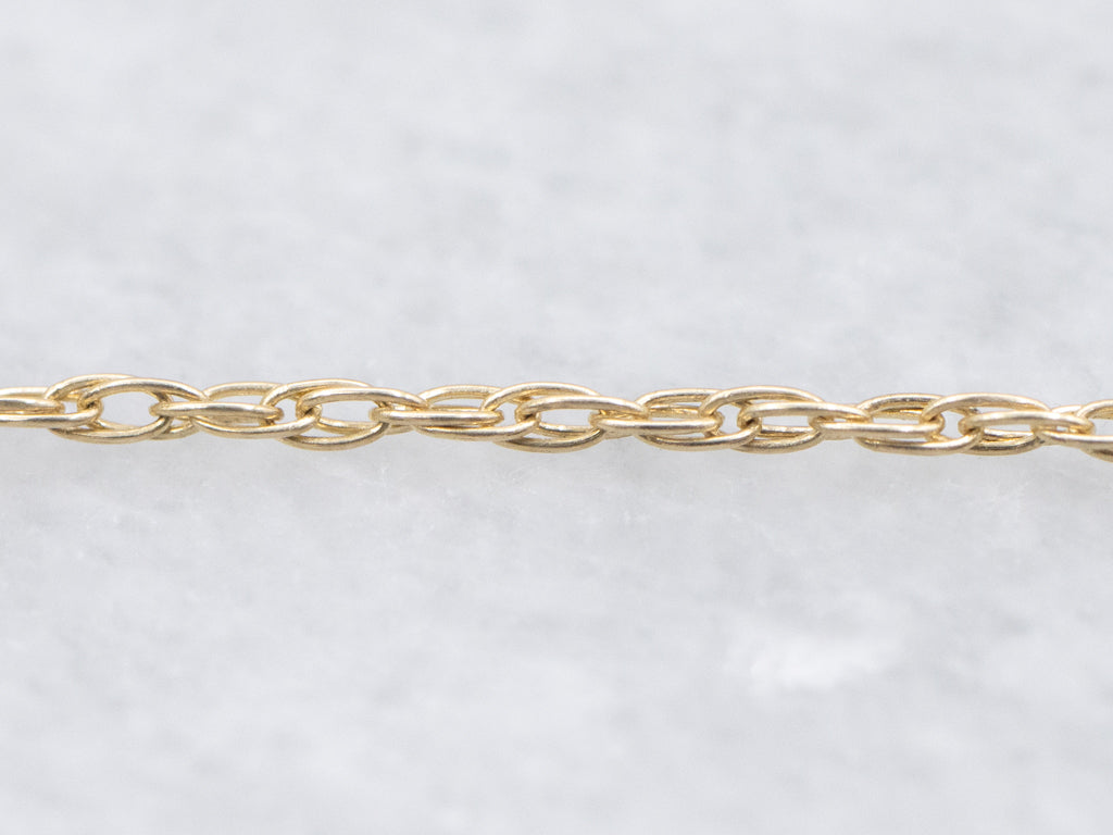 Delicate Yellow Gold Rope Chain with Lobster Clasp