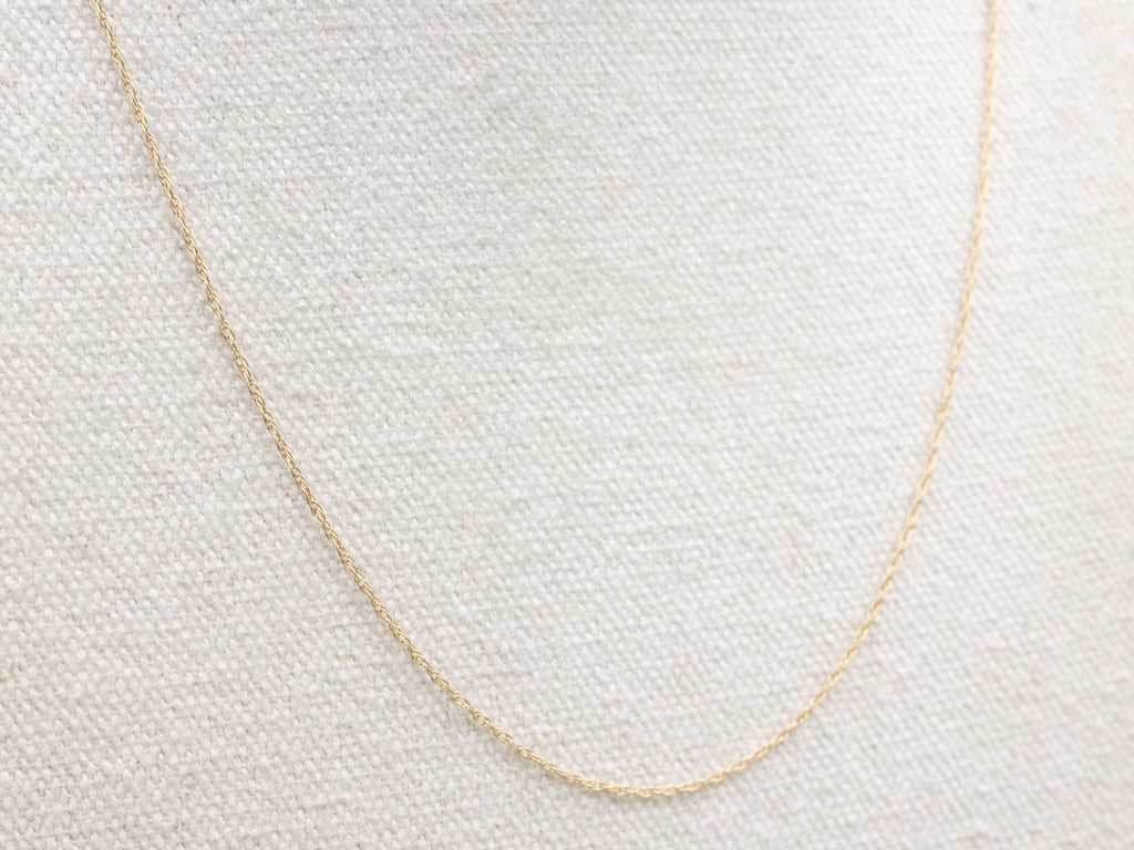 Delicate Yellow Gold Rope Chain with Lobster Clasp
