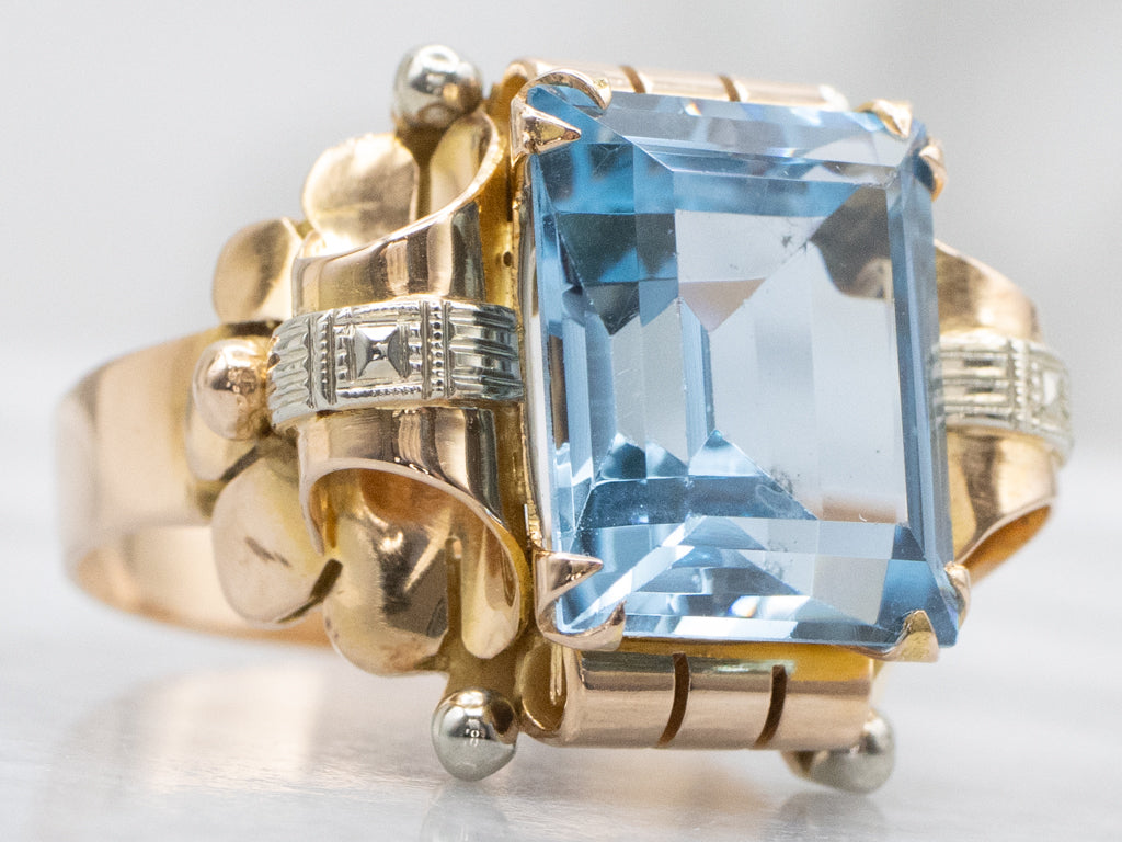 Retro Era Synthetic Spinel Tank-Style Ring