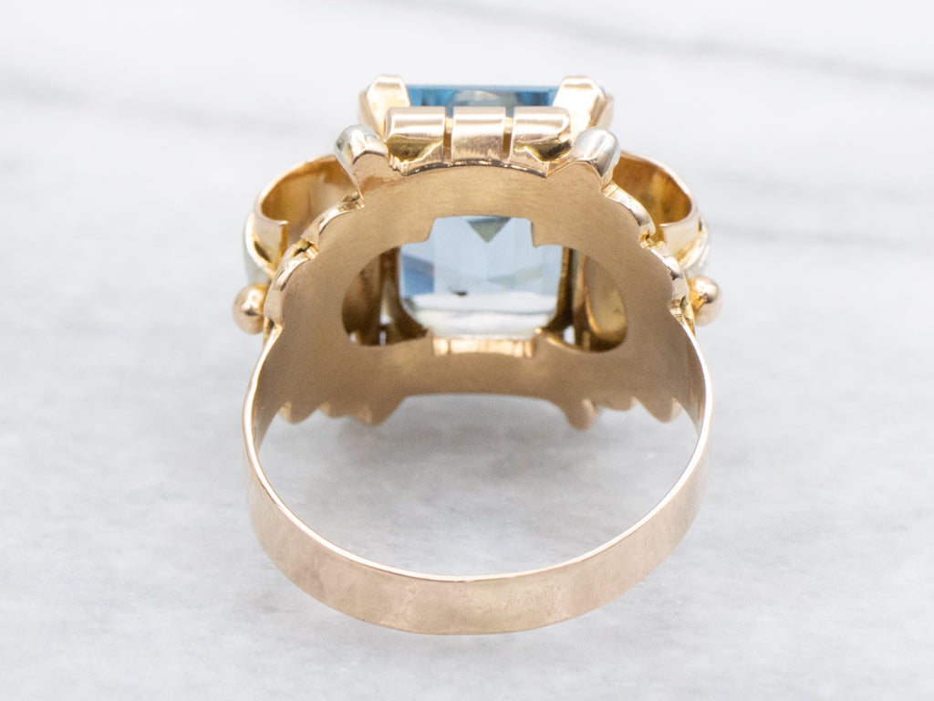 Retro Era Synthetic Spinel Tank-Style Ring