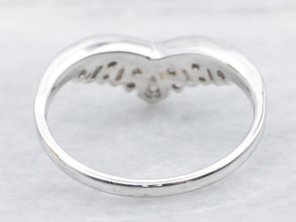 Mix-Cut Diamond White Gold Tiara Band