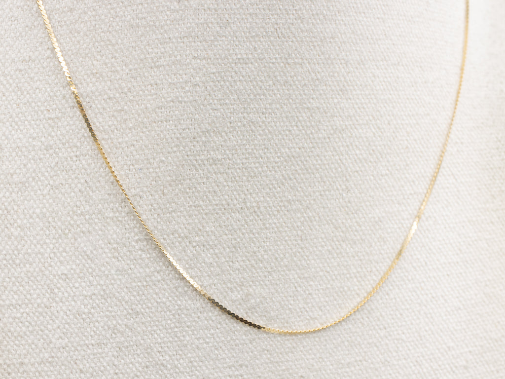 Italian Yellow Gold Serpentine Chain