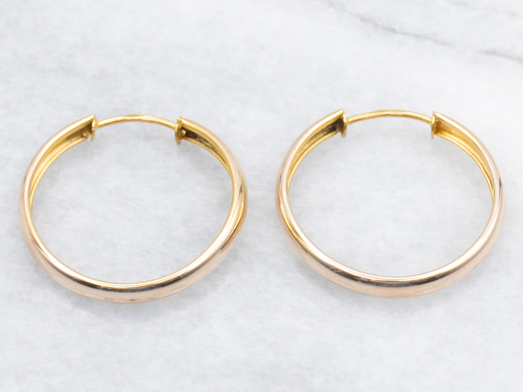 Yellow 800-Gold Hoop Earrings