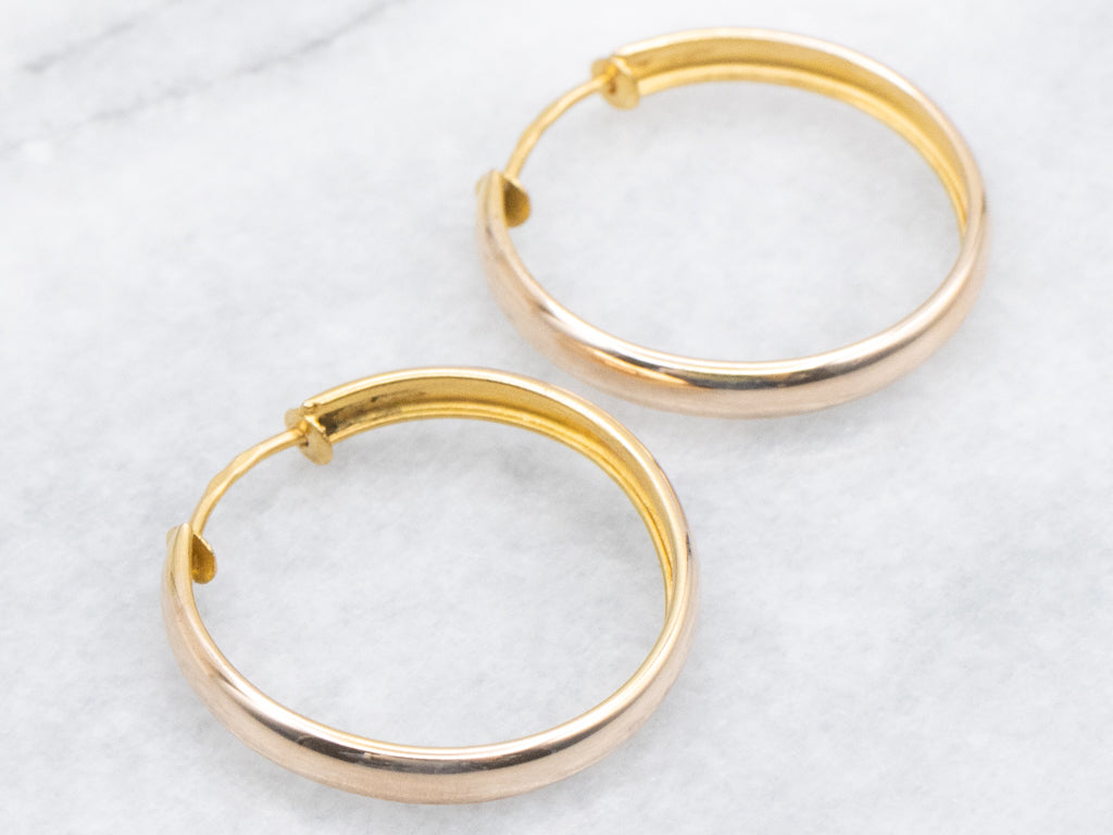 Yellow 800-Gold Hoop Earrings