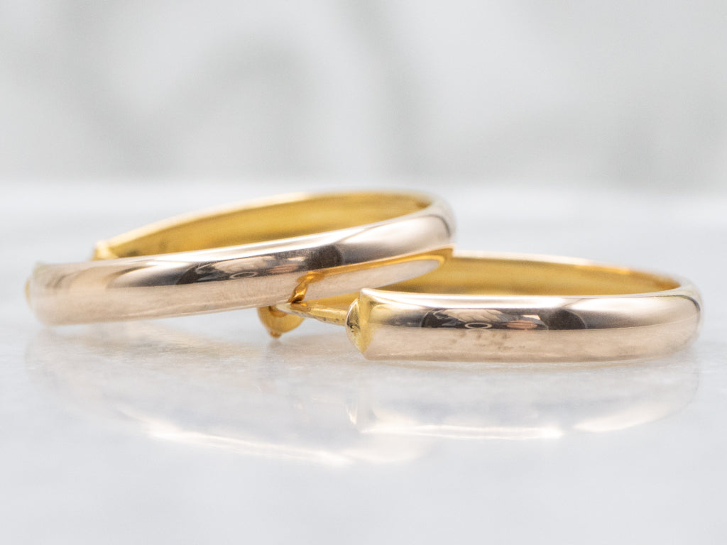 Yellow 800-Gold Hoop Earrings