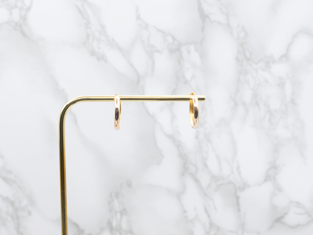 Yellow 800-Gold Hoop Earrings
