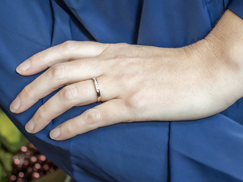 Channel-Set Diamond White Gold Wedding Band