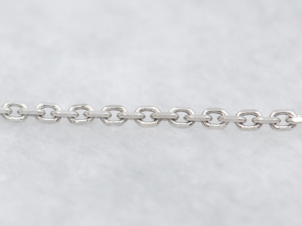 Italian White Gold Saltwater Pearl Slide Necklace