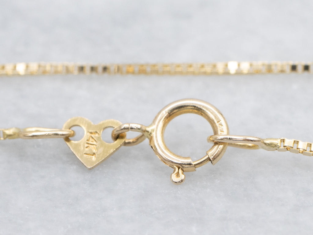 14-Karat Italian Yellow Gold Box Chain