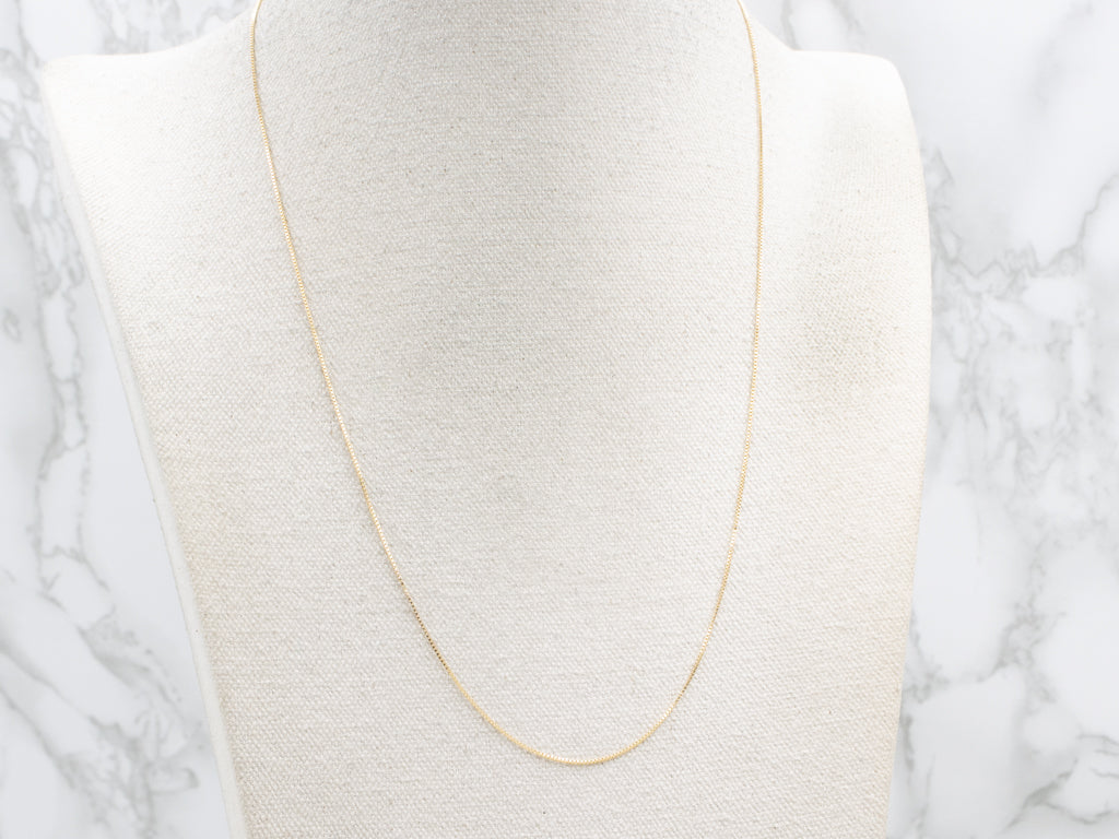 14-Karat Italian Yellow Gold Box Chain