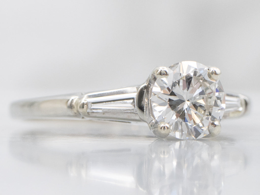 Retro Era Brilliant Diamond Three Stone Engagement Ring
